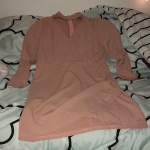 Plus size pink bodycon dress